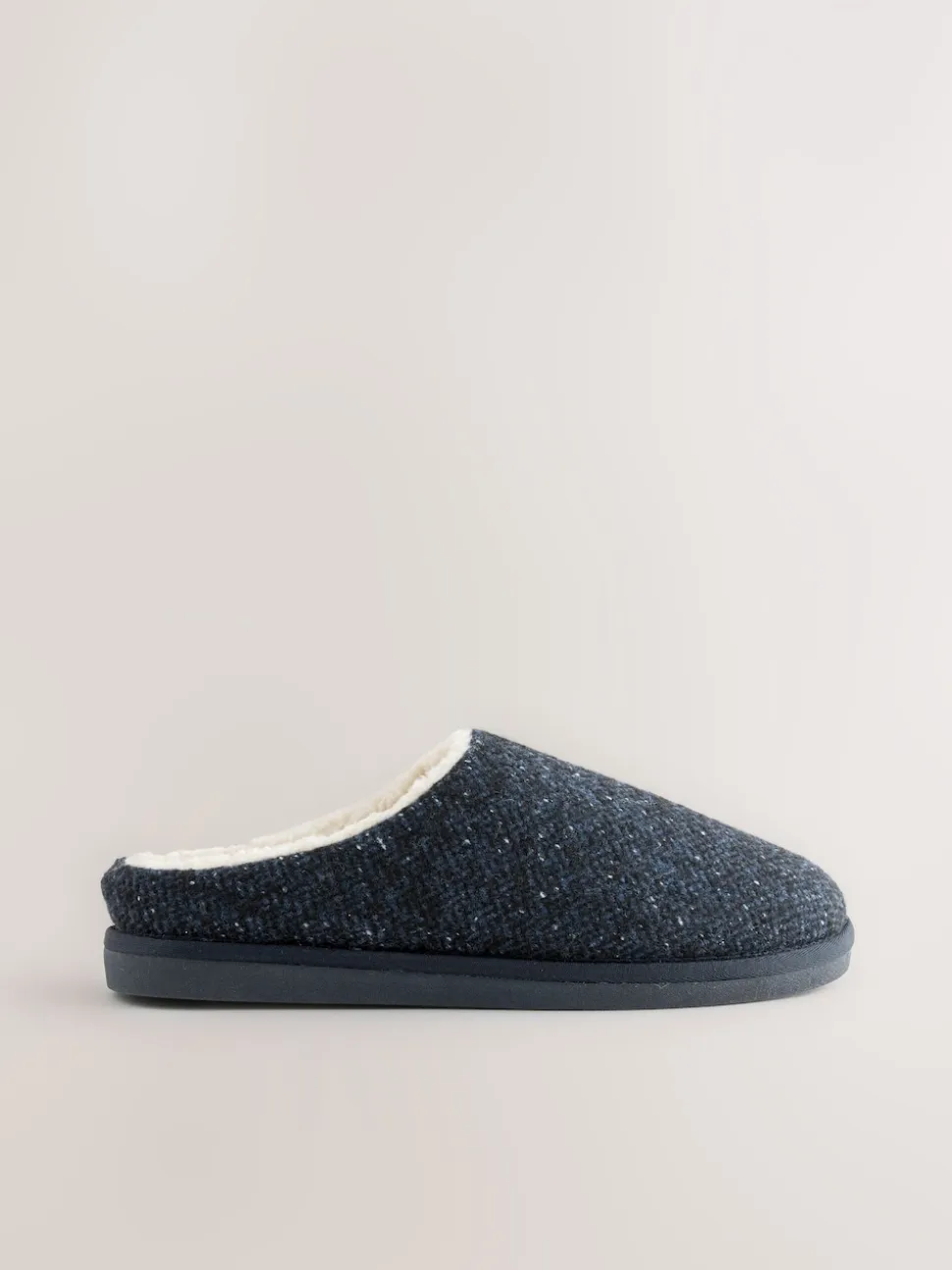 Navy Patterned Slippers