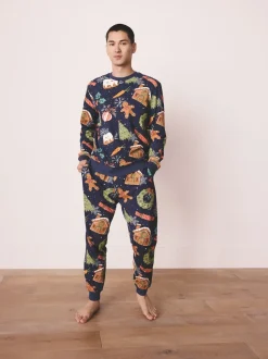 Navy Pudding Matching Family Christmas Pyjamas