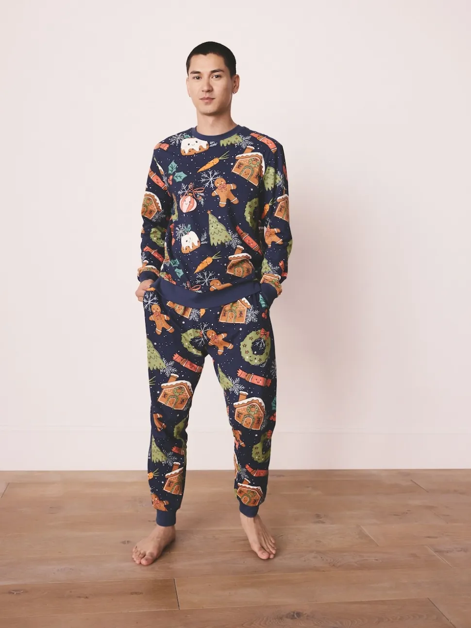 Navy Pudding Matching Family Christmas Pyjamas