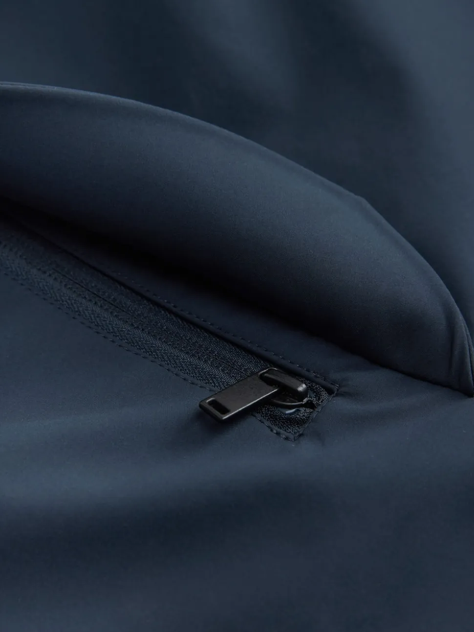 Navy Regular Fit Drytech Waterproof Hooded Coat with Taped Seams