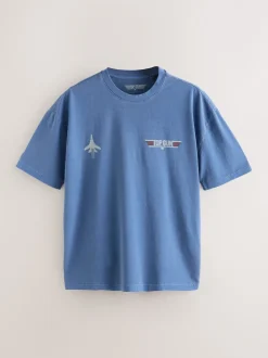 Navy Regular Fit Regular Fit Top Gun License T-Shirt