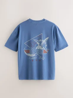 Navy Regular Fit Regular Fit Top Gun License T-Shirt