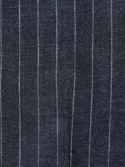 Navy Regular Fit Striped Suit Waistcoat