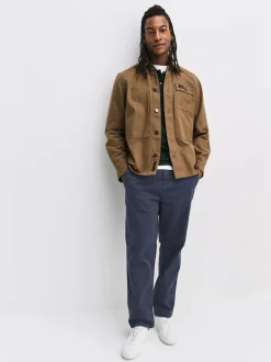 Navy Regular Tapered Fit Authentic Sunbleached Trousers