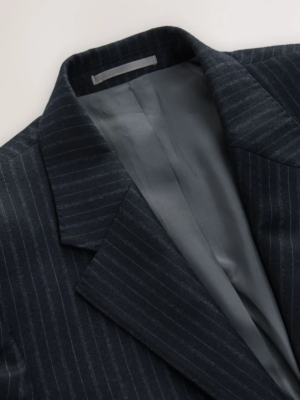 Navy Signature Stripe Empire Mills British 100% Wool Suit Jacket