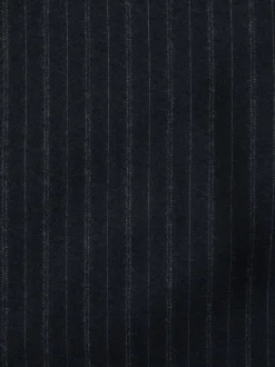 Navy Signature Stripe Empire Mills British 100% Wool Suit Jacket