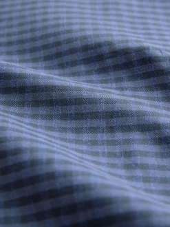 Navy Slim Fit Cotton Stretch Long Sleeve Formal Shirt