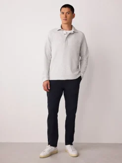 Navy Slim Fit Motionflex Chino Trousers