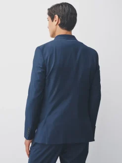 Navy Slim Fit Tailored Fit Wool Blend Motionflex Suit Jacket