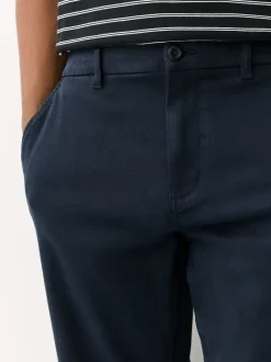 Navy Straight Fit Motionflex Chino Trousers