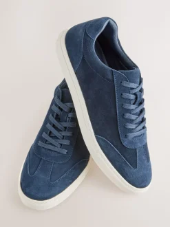 Navy Suede Smart Trainers