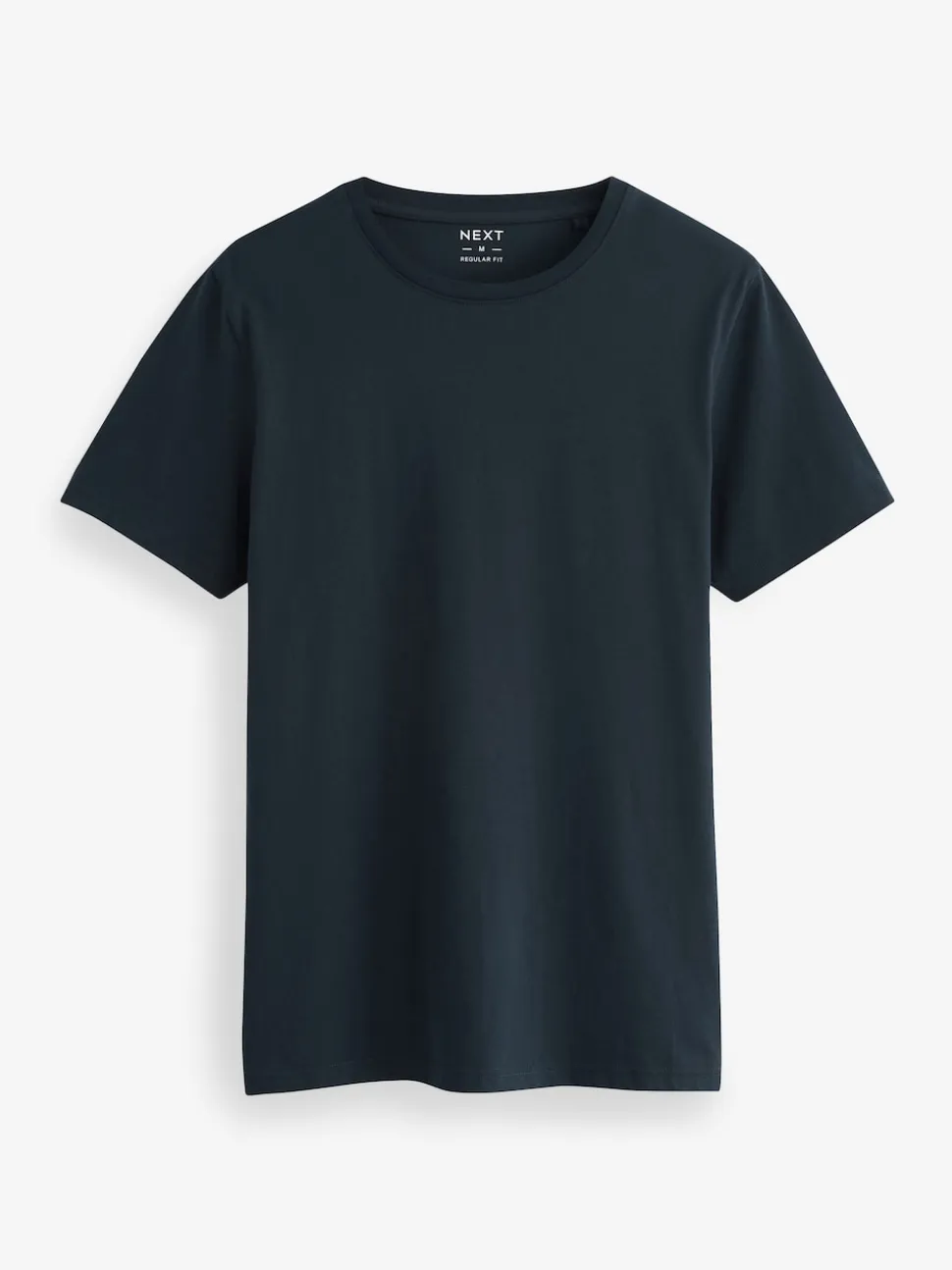 Navy/ Teal/ White/ Black/ Green/ Burgundy Regular Fit Essential Cotton T-Shirts 6 Pack