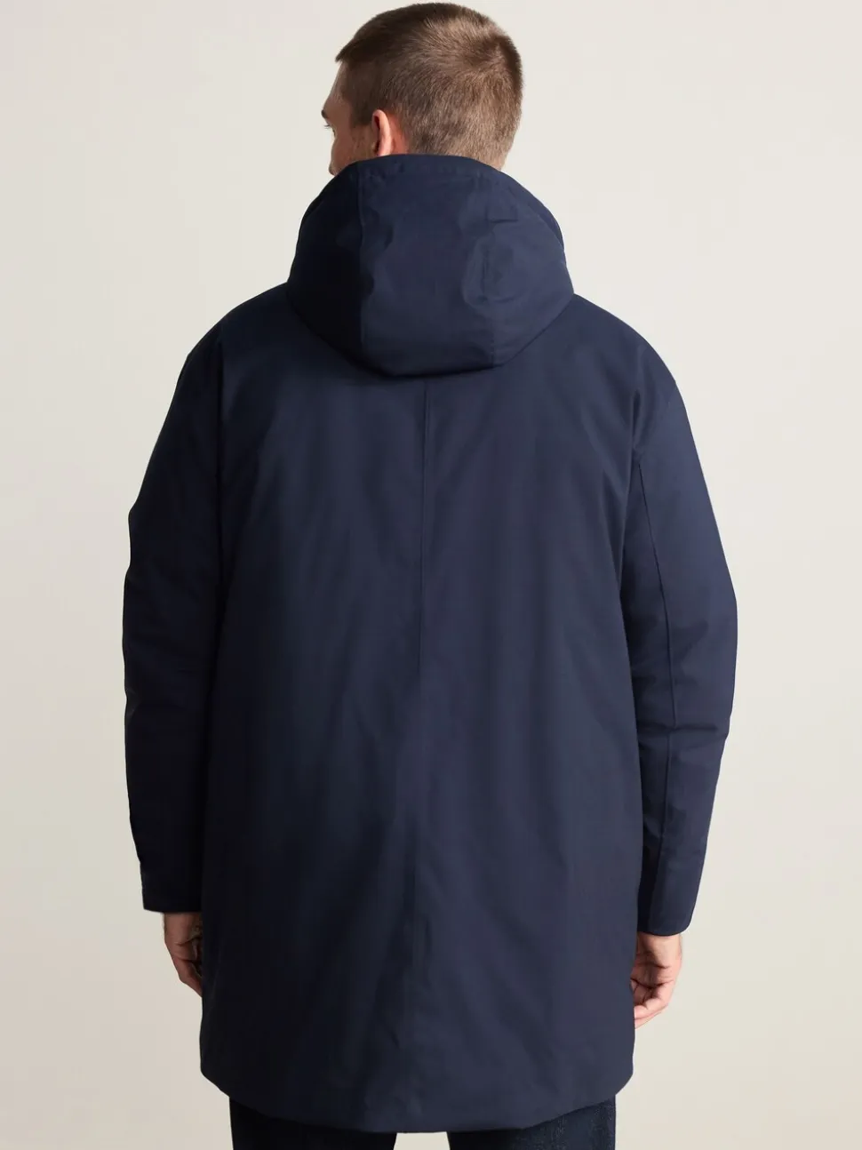 Navy Waterproof 3M Thinsulate™ Hooded Wool Blend Parka