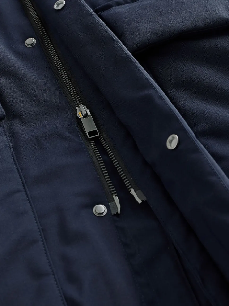 Navy Waterproof 3M Thinsulate™ Hooded Wool Blend Parka