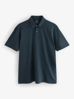 Navy/Brown/Grey/White/Sage Green Regular Fit Short Sleeve Jersey Polo Shirts 5 Pack