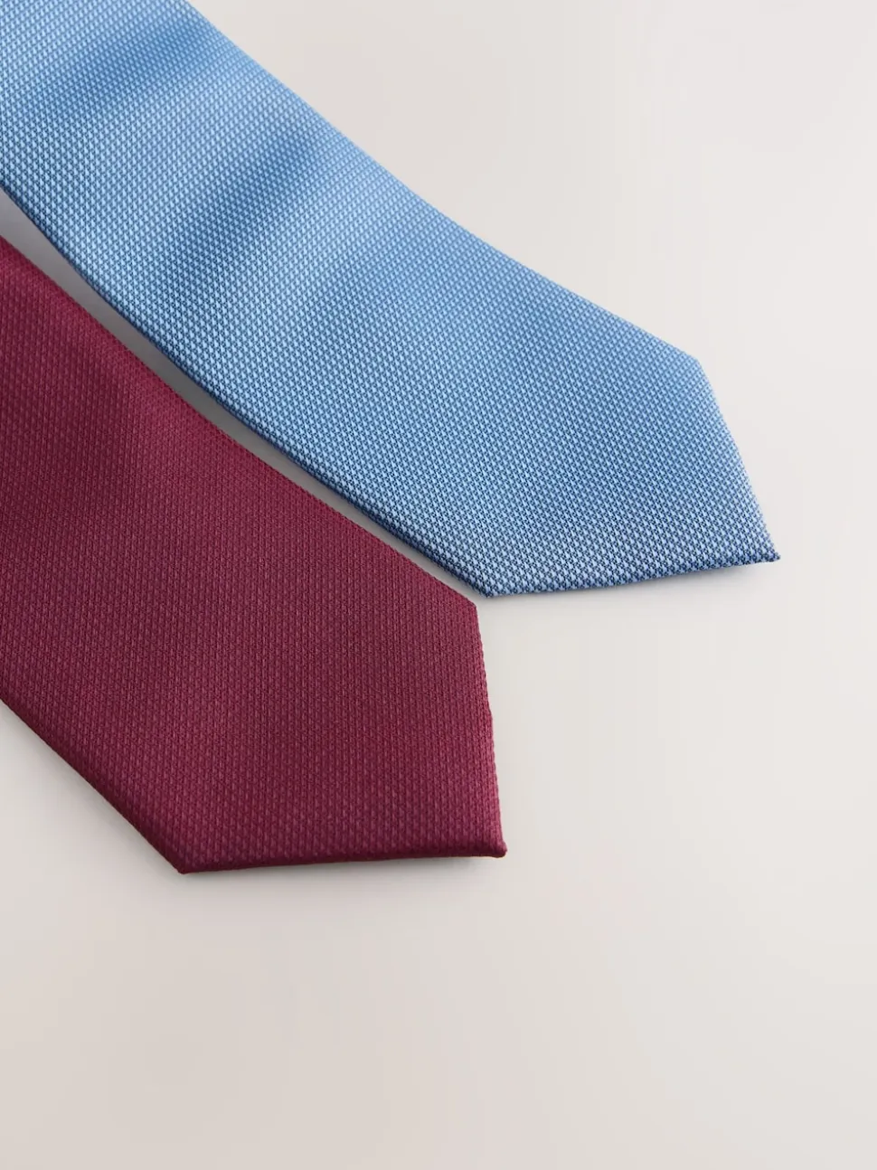 Navy/Burgundy Red Textured Ties 2 Pack