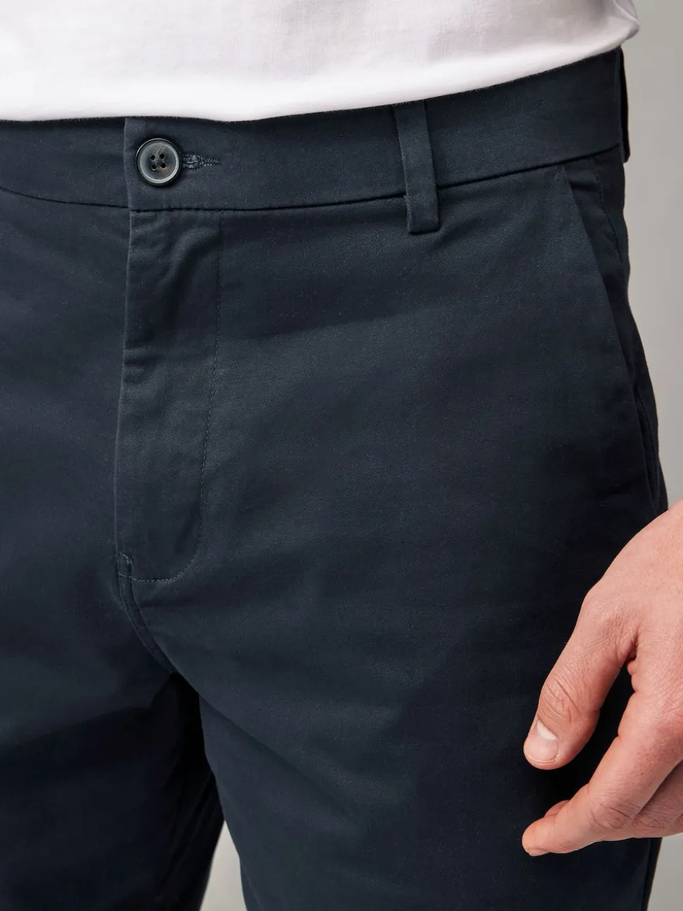 Navy/Charcoal Loose Fit Stretch Chino Shorts 2 Pack