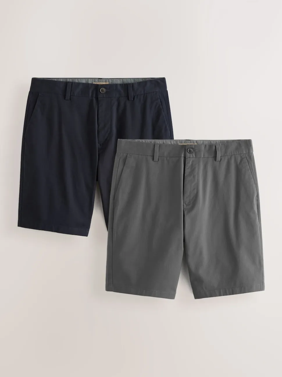 Navy/Charcoal Slim Fit Stretch Chino Shorts 2 Pack