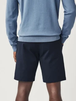 Navy/Charcoal Straight Fit Stretch Chino Shorts 2 Pack