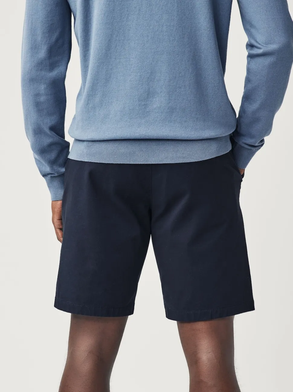 Navy/Charcoal Straight Fit Stretch Chino Shorts 2 Pack