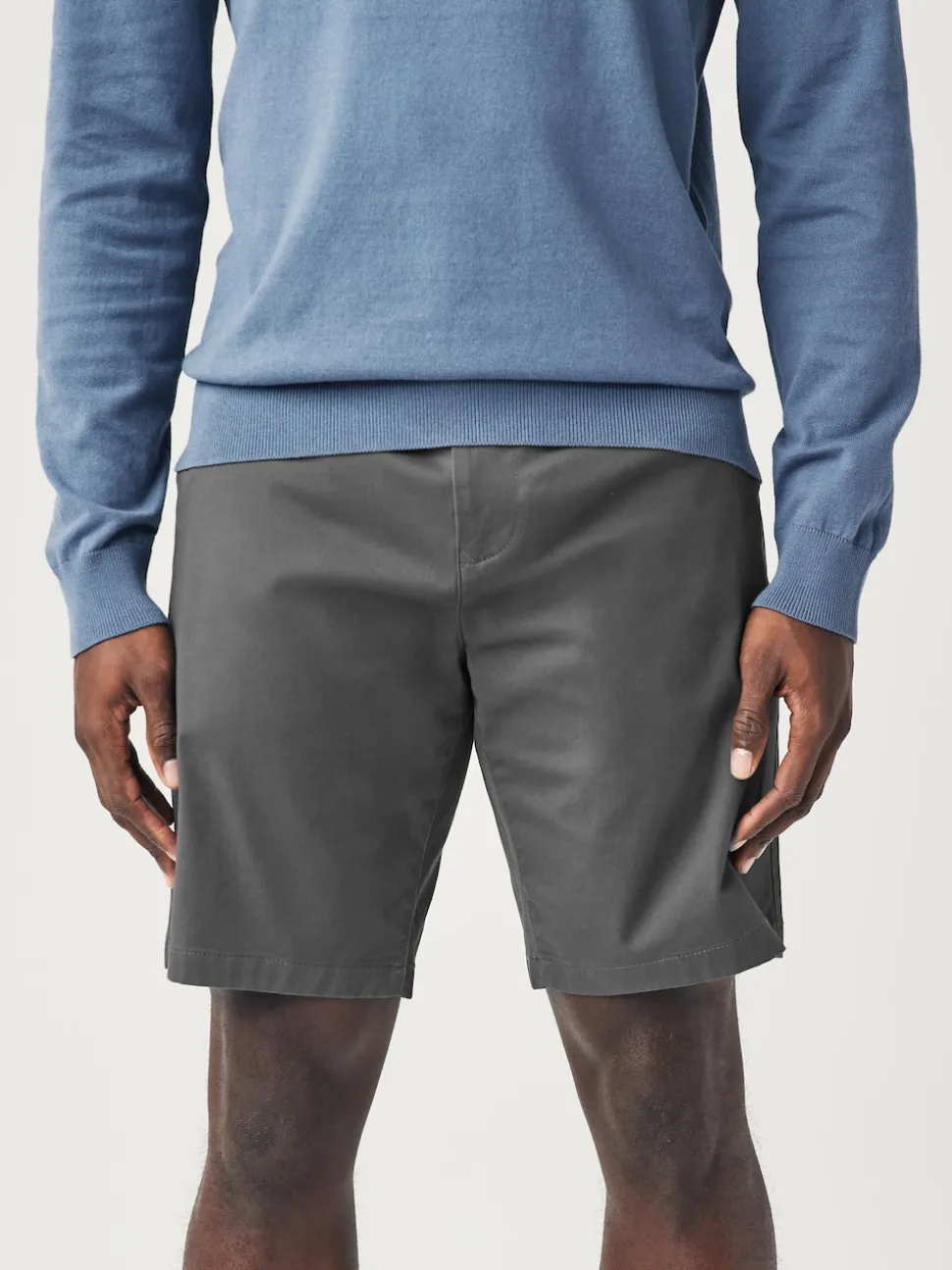 Navy/Charcoal Straight Fit Stretch Chino Shorts 2 Pack