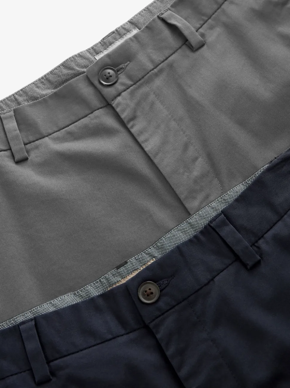 Navy/Charcoal Straight Fit Stretch Chino Shorts 2 Pack