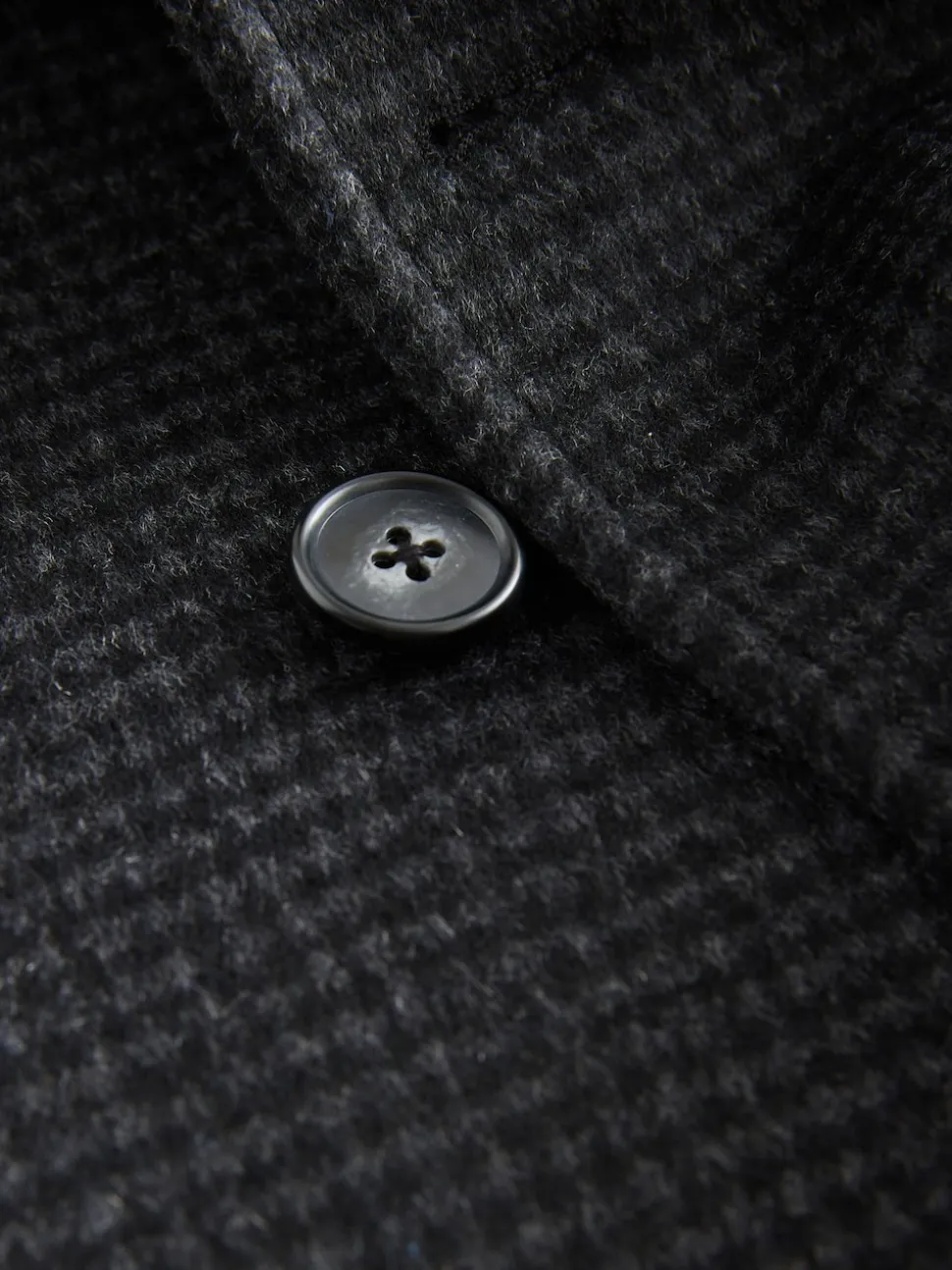 Navy/Charcoal Wool Rich Soft Touch Dogtooth Pea Coat
