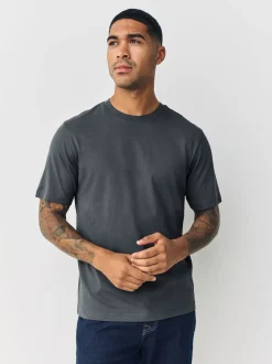 Navy/Green/Burgundy Red/Yellow/Slate/Blue Regular Fit Essential Cotton T-Shirts 6 Pack