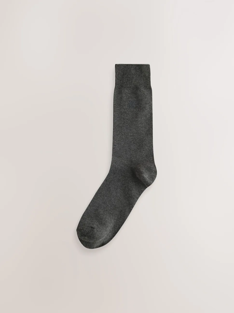 Navy/Grey Marl Embroidered Lasting Fresh Socks 10 Pack