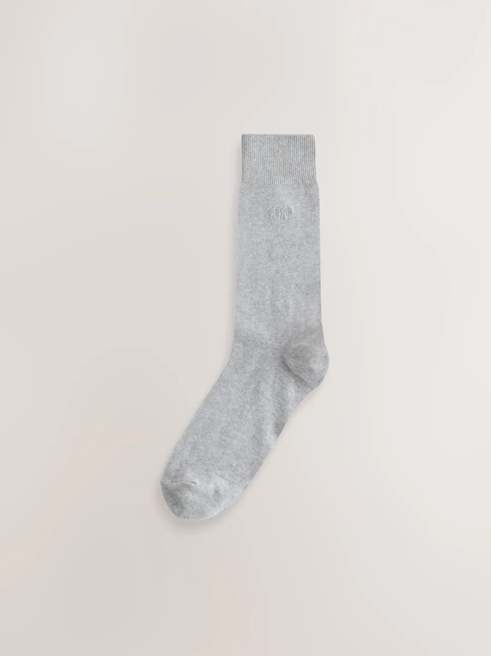 Navy/Grey Marl Embroidered Lasting Fresh Socks 10 Pack
