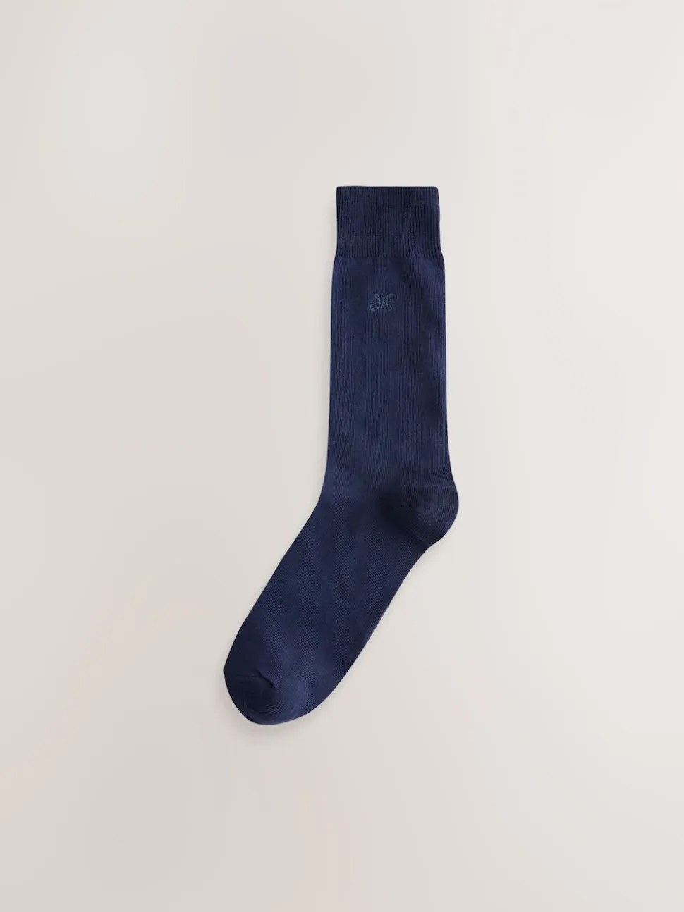 Navy/Grey Marl Embroidered Lasting Fresh Socks 10 Pack