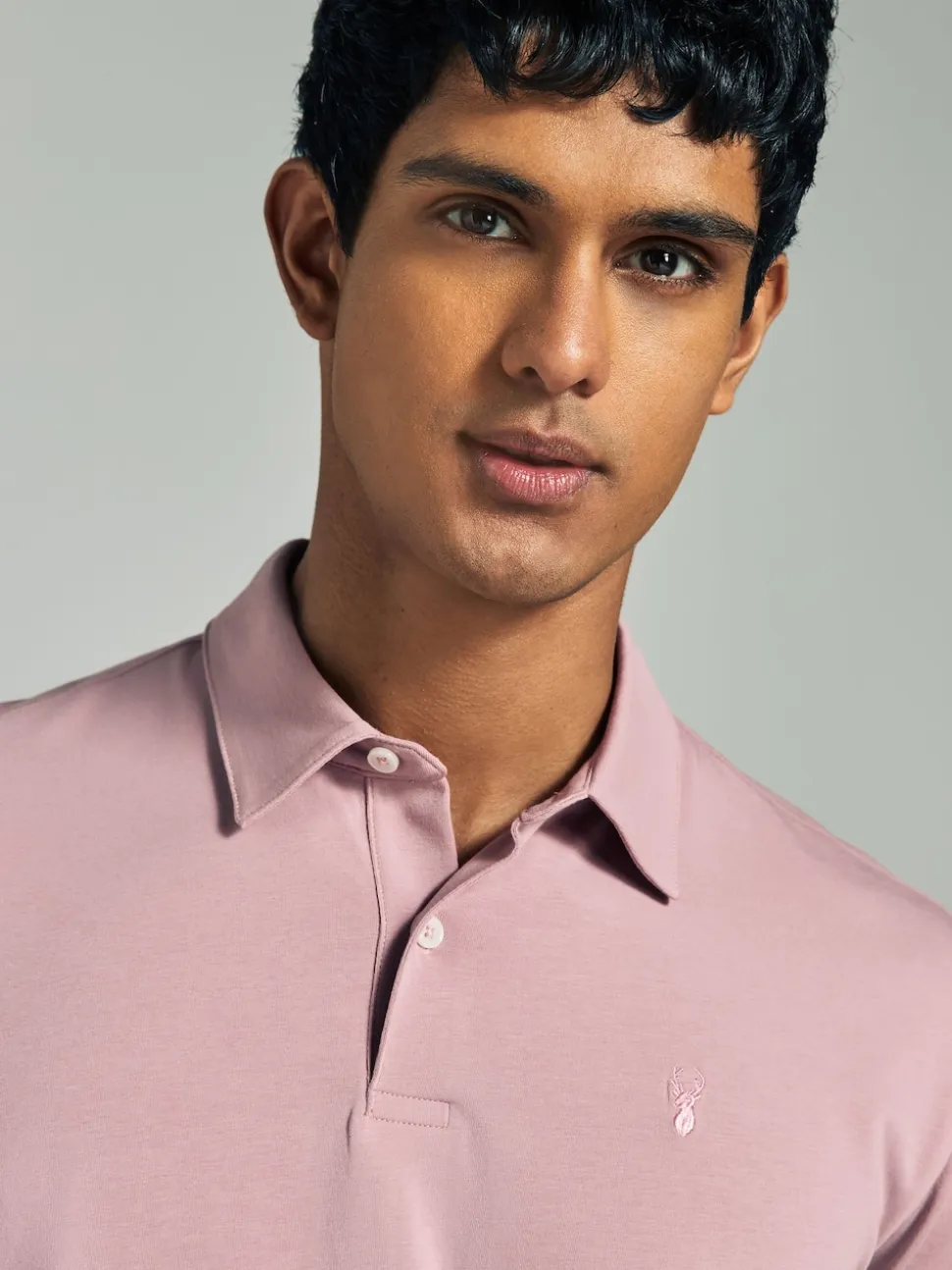 Navy/Grey/Pink Regular Fit Short Sleeve Jersey Polo Shirts 3 Pack
