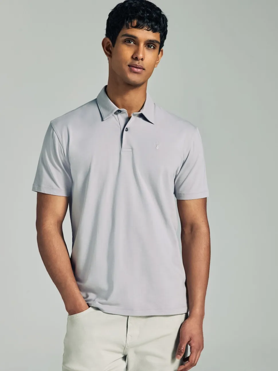 Navy/Grey/Pink Regular Fit Short Sleeve Jersey Polo Shirts 3 Pack