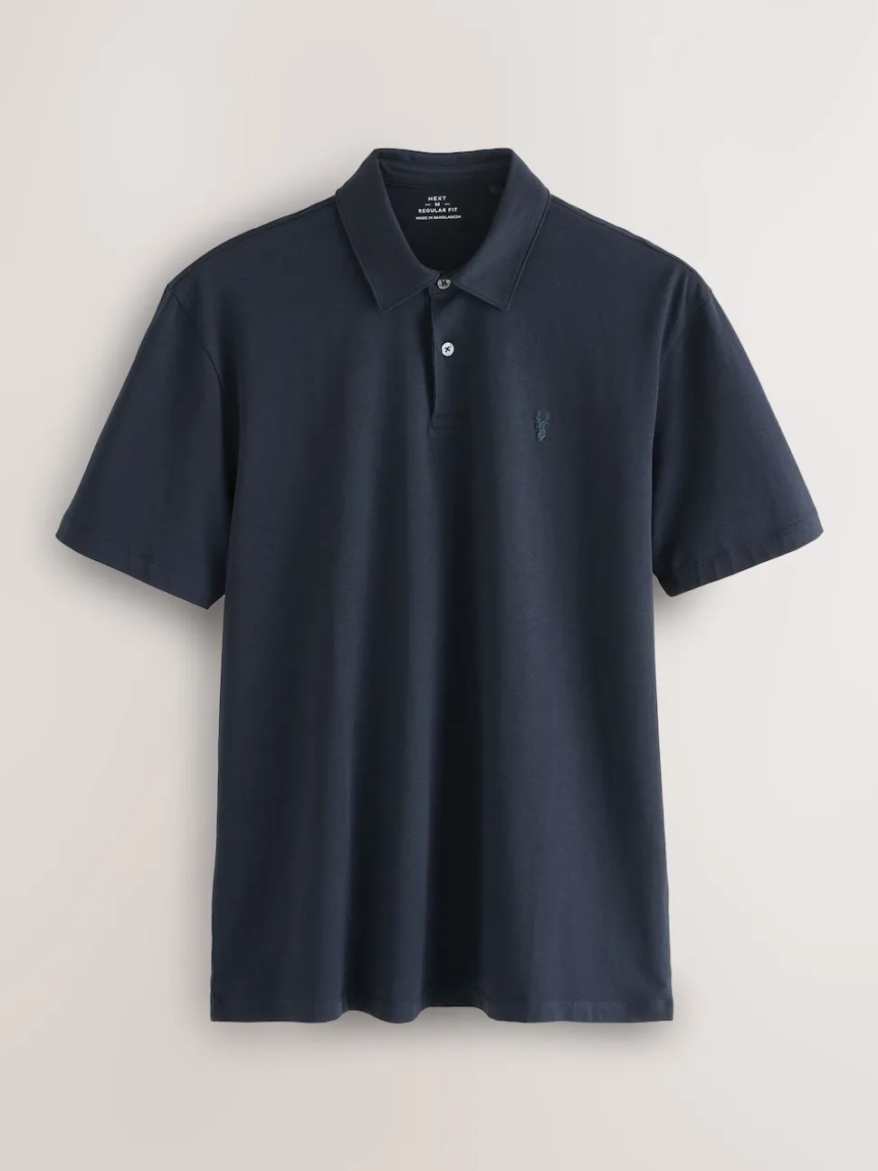 Navy/Grey/Pink Regular Fit Short Sleeve Jersey Polo Shirts 3 Pack