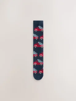 Navy/Red Truck Matching Family Christmas Cosy Socks 2 Pack