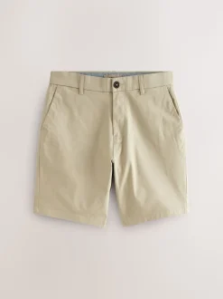 Navy/Stone Slim Fit Stretch Chino Shorts 2 Pack
