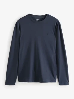 Navy/White/Black/Stone Long Sleeve T-Shirts 4 Pack