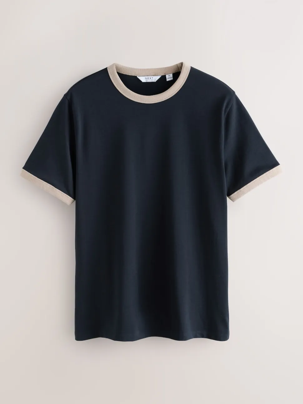 Navy/White/Neutral Stone 3 Pack Slim Fit Ringer T-Shirt