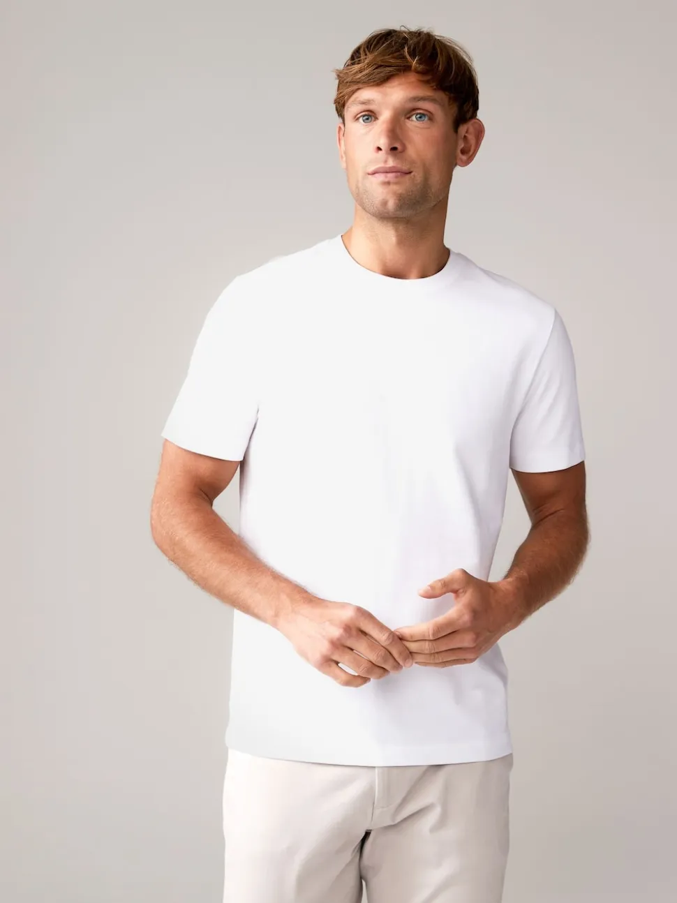 Navy/White/Stone Regular Fit Heavyweight T-Shirts 3 Pack