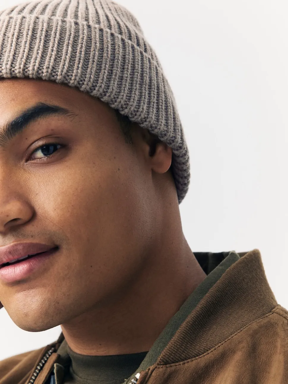 Neutral Brown Beanie Hat