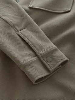 Neutral Brown Borg Fleece Lined Shacket