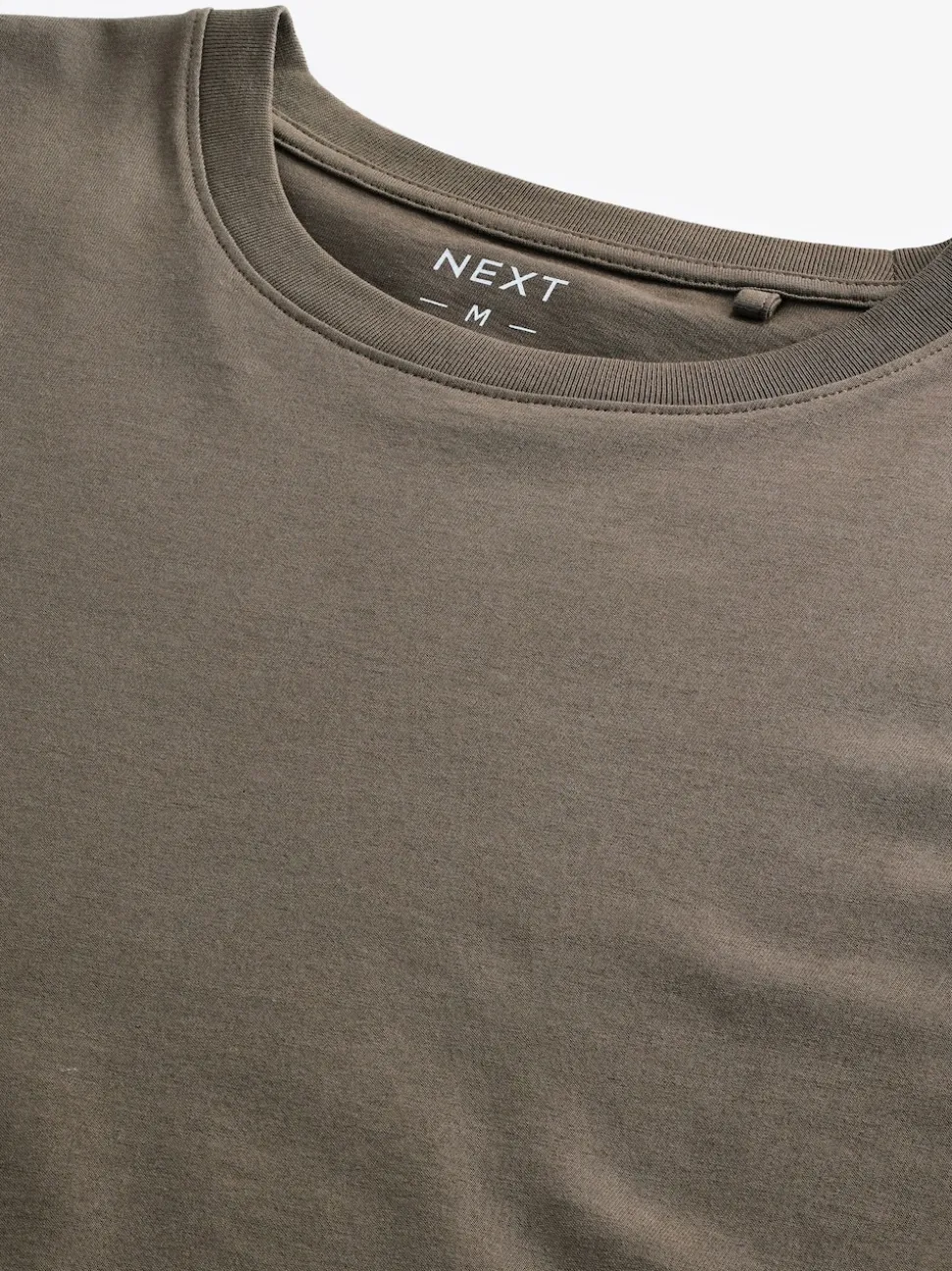 Neutral Brown Regular Fit Essential Crew Neck Cotton T-Shirt