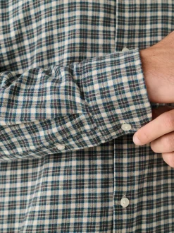 Neutral Brushed Flannel Shirt