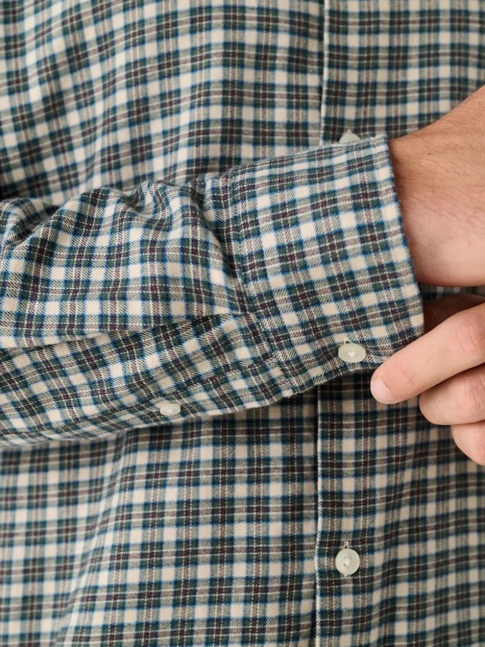 Neutral Brushed Flannel Shirt