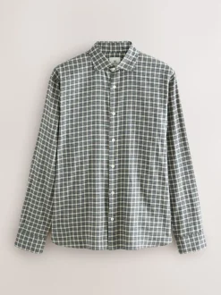 Neutral Brushed Flannel Shirt