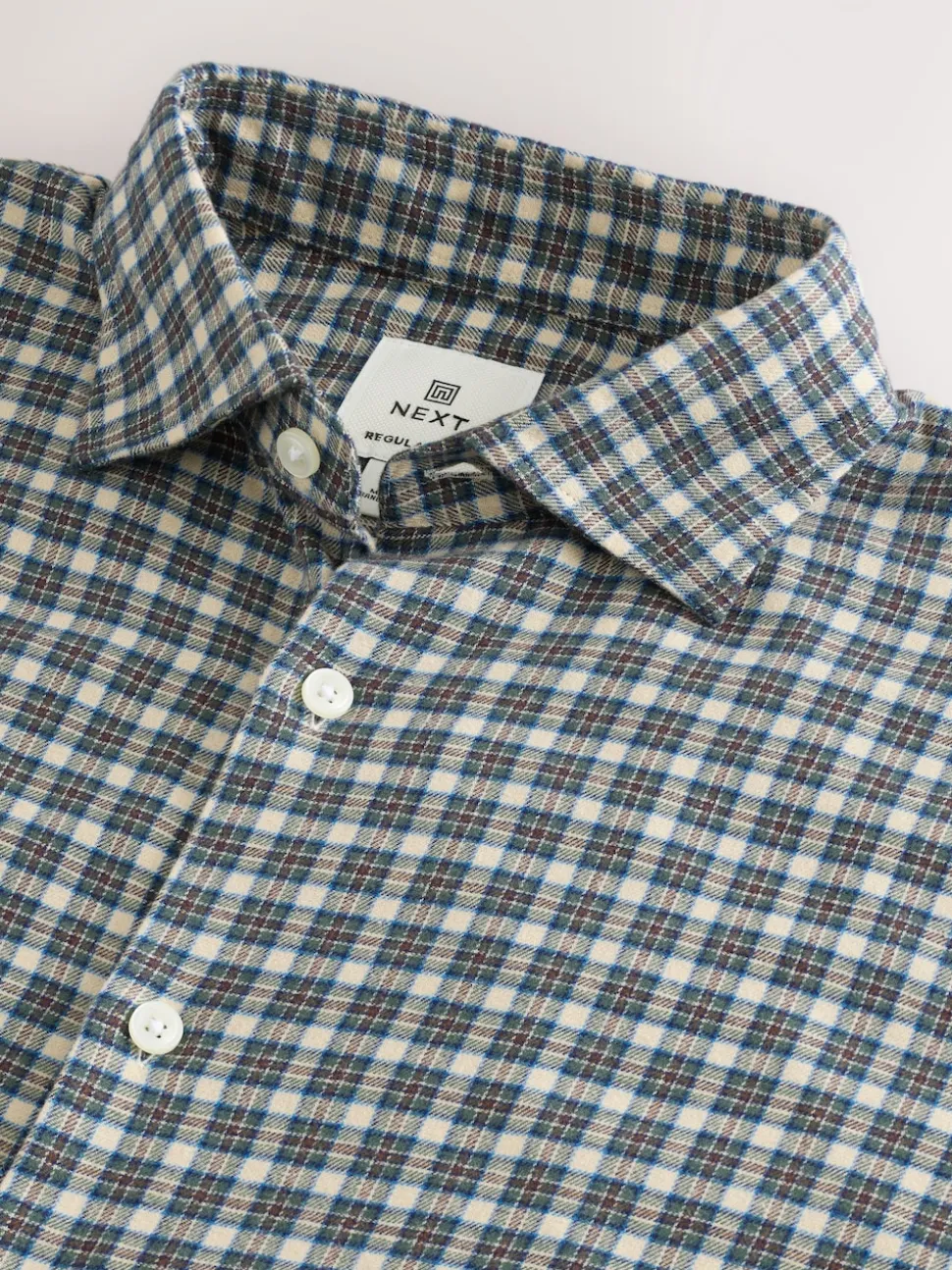 Neutral Brushed Flannel Shirt