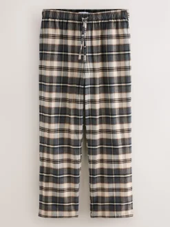 Neutral Check Bottoms Long Sleeve Hoodie Set