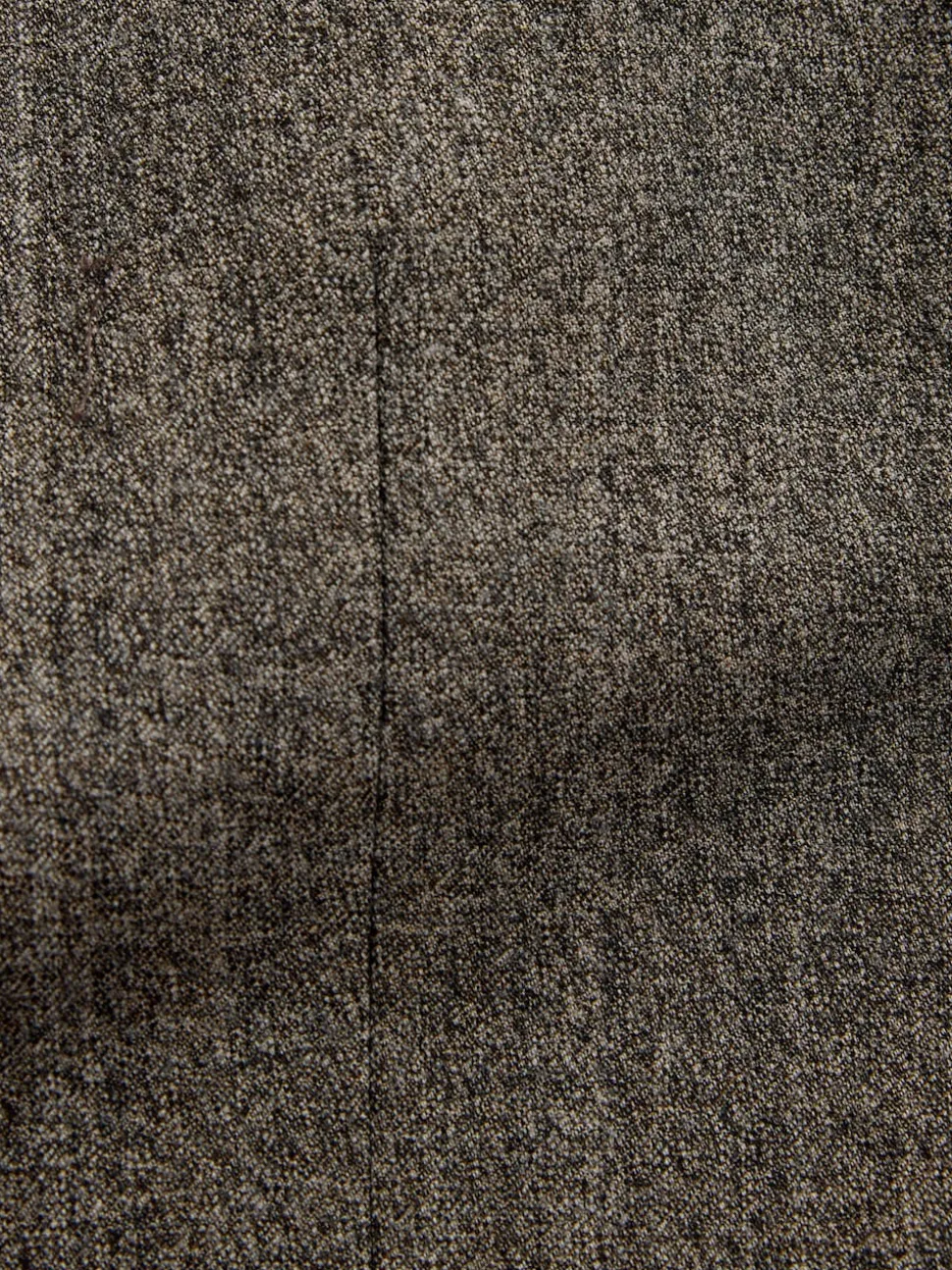Neutral Double Breasted Merino Wool Blend Suit Jacket