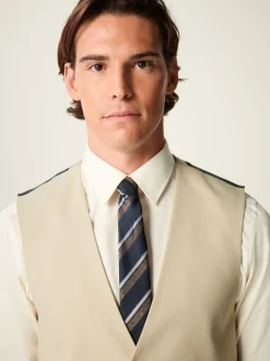 Neutral Flannel Suit Waistcoat