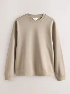 Neutral Lightweight Crew Neck Sweatshirt